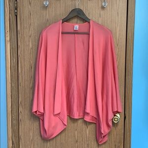Peach-colored kimono shawl/wrap